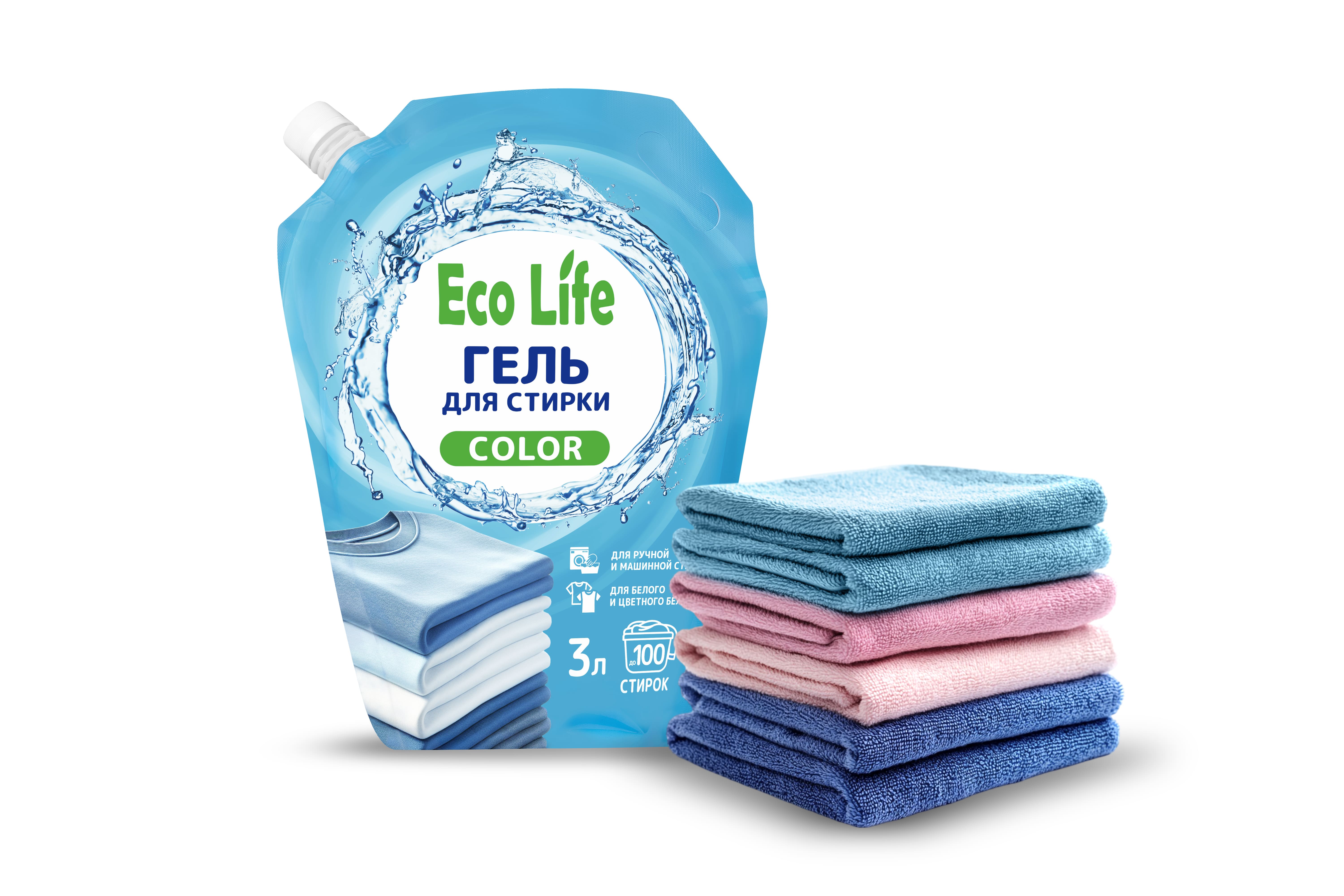 Гель для стирки COLOR "Eco Life", 3л