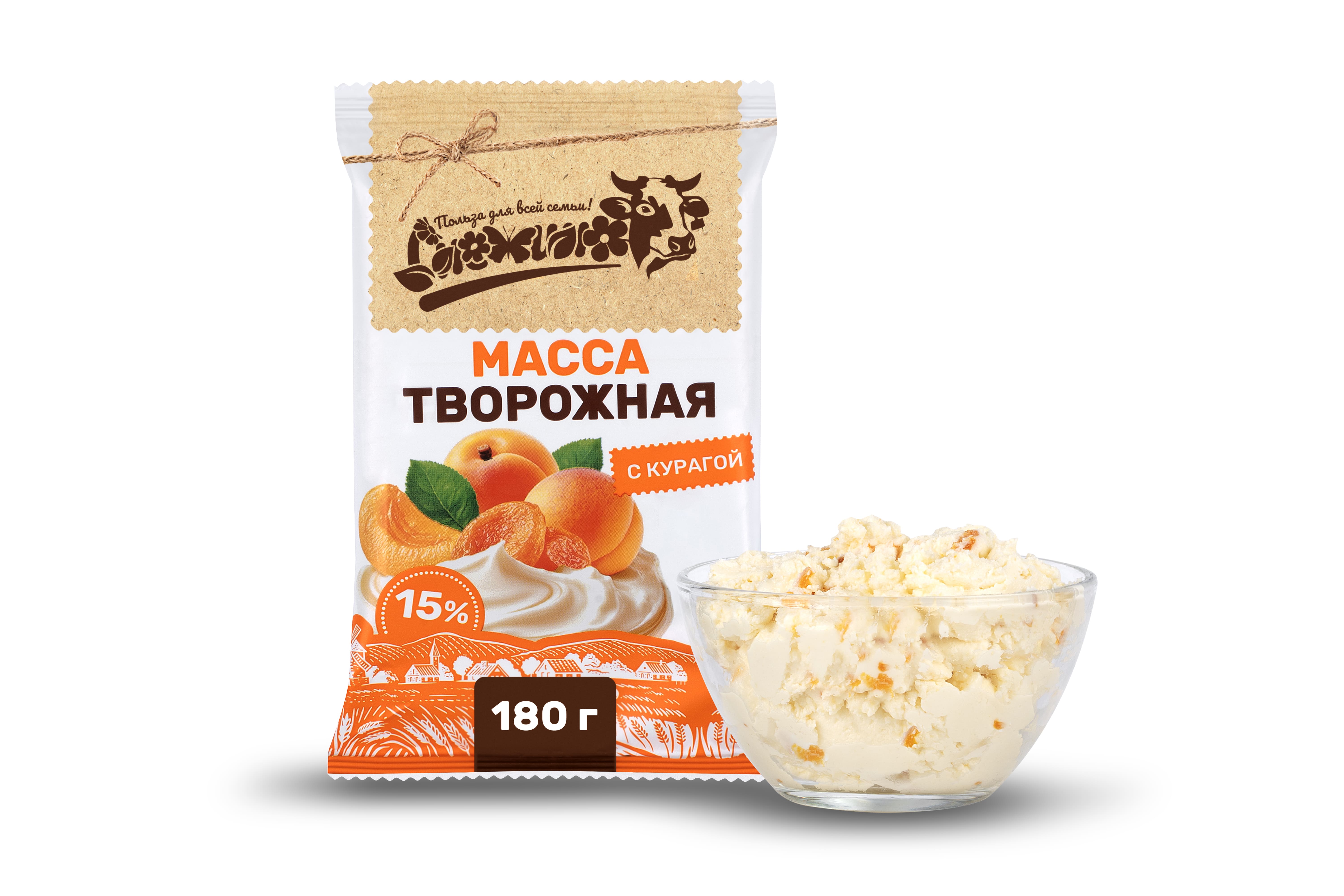 Масса творожная с курагой "Снежино"